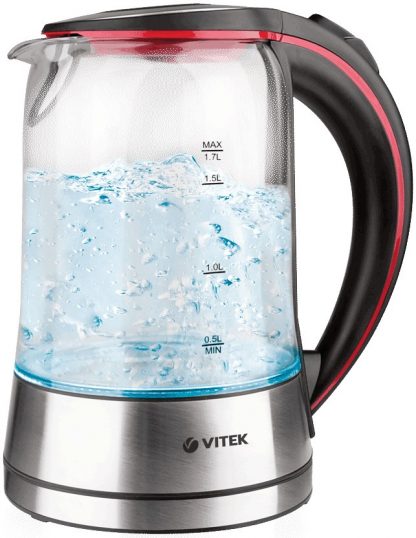 Купить Чайник Vitek (внутренняя подсветка корпуса) VT-7009(TR) в Москве по недорогой цене