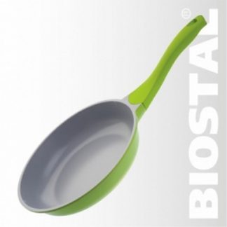 Купить Сковорода Biostal 20см - салатный/серый Bio-FP-20 в Москве по недорогой цене