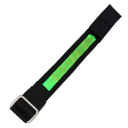 Купить Сигнальный светодиодный браслет - зеленый/черный в Москве по недорогой цене