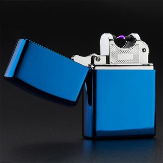 Купить USB зажигалка электроимпульсная - синий глянец в Москве по недорогой цене