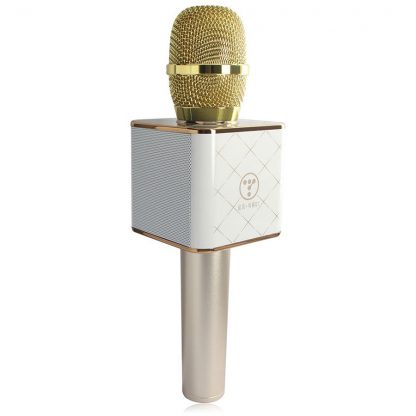 Купить Беспроводной караоке микрофон Tuxun Q7 - Золотой в Москве по недорогой цене