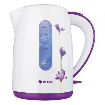 Купить Чайник Vitek из термостойкого пластика VT-7011(W) в Москве по недорогой цене