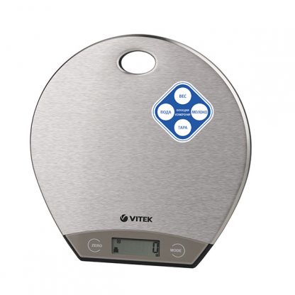 Купить Весы кухонные Vitek с батарейкой CR2032 VT-8022(BK) в Москве по недорогой цене