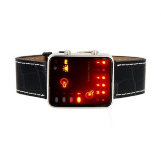 Купить Черные бинарные LED часы Nexer 375B в Москве по недорогой цене